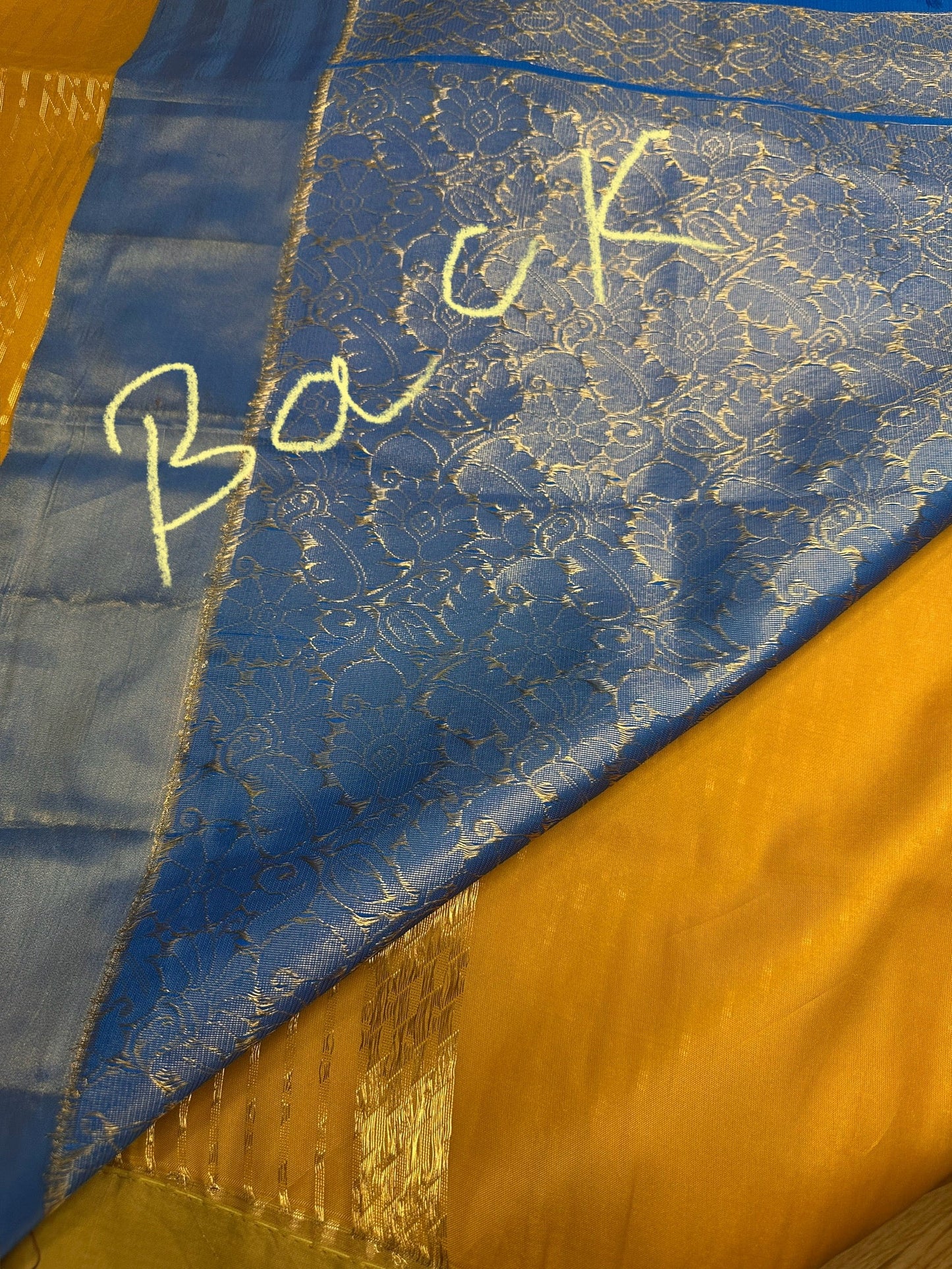 Uppada Semi Silk  Mustard Saree