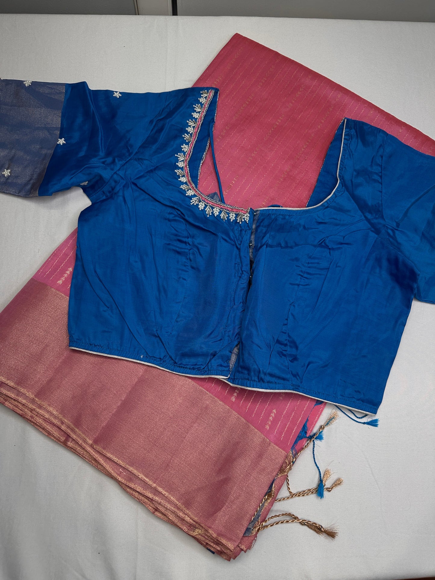 Uppada Semi Silk Pink Saree