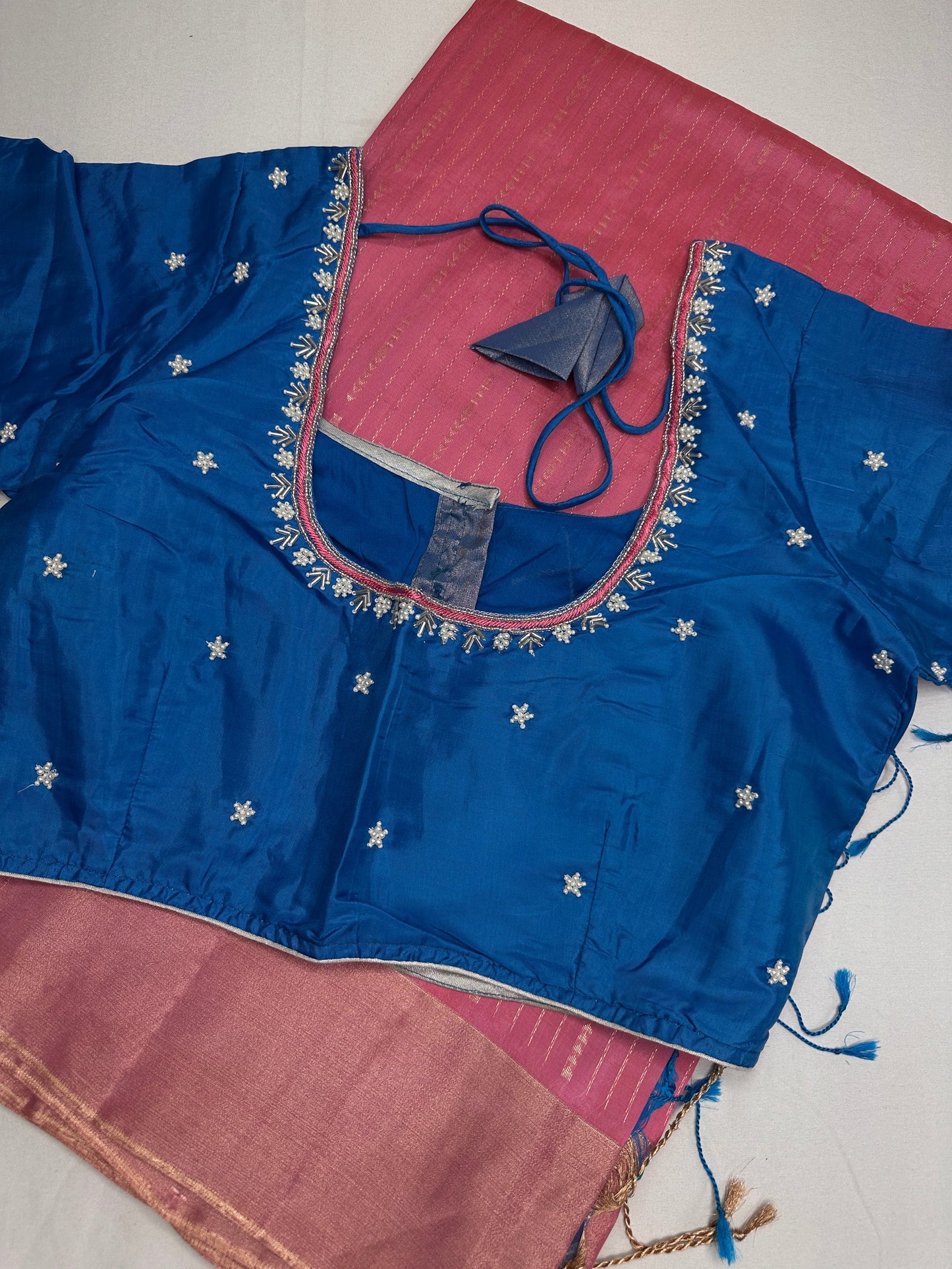 Uppada Semi Silk Pink Saree