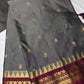 Gadwal Semi Silk Grey Maroon Small Border Saree