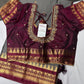Gadwal Semi Silk Grey Maroon Small Border Saree