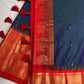 Gadwal Peacock Green Red Saree