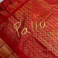 Gadwal Peacock Green Red Saree