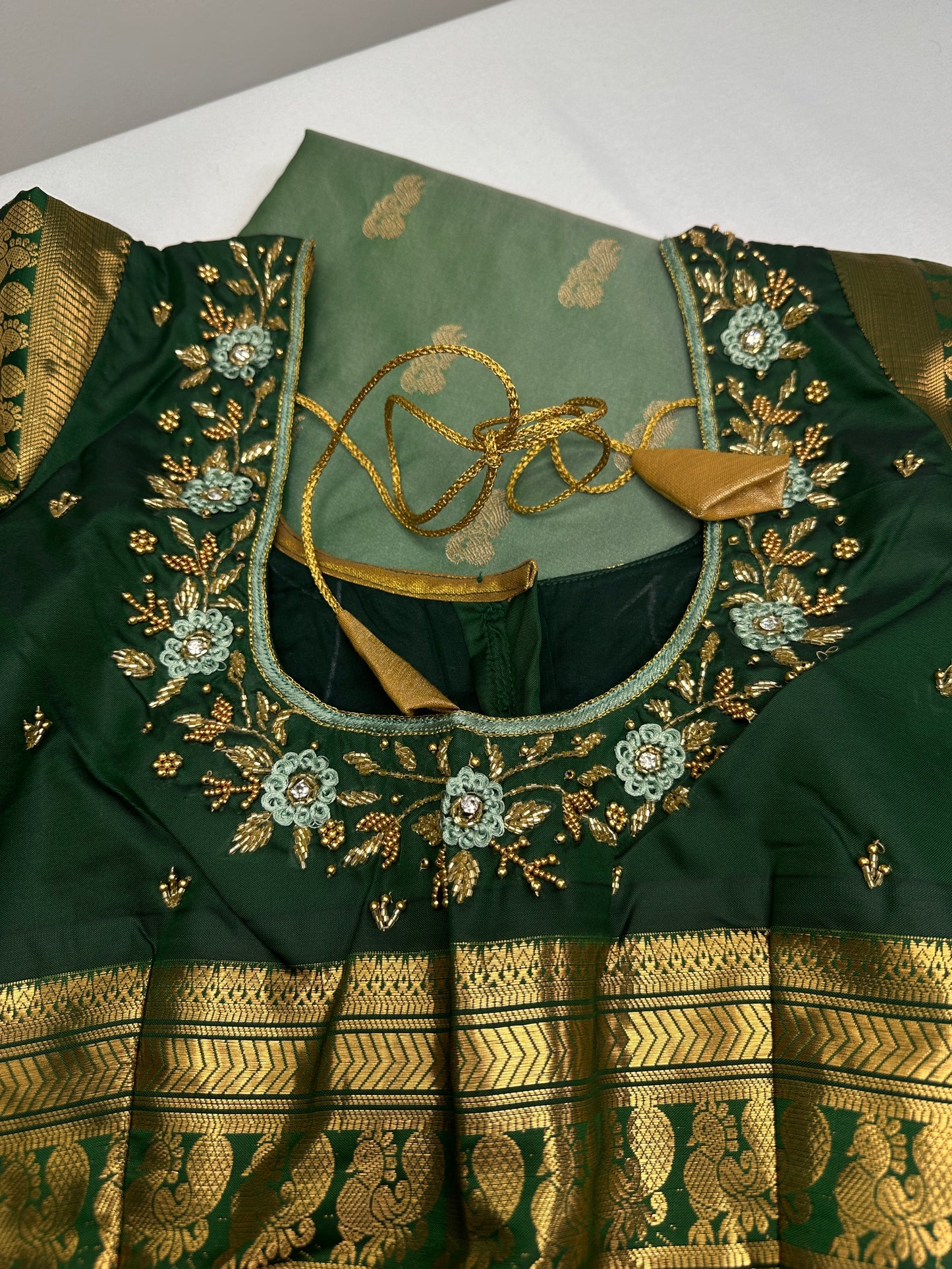 Mangalgiri Pattu Green Soft Silk Saree