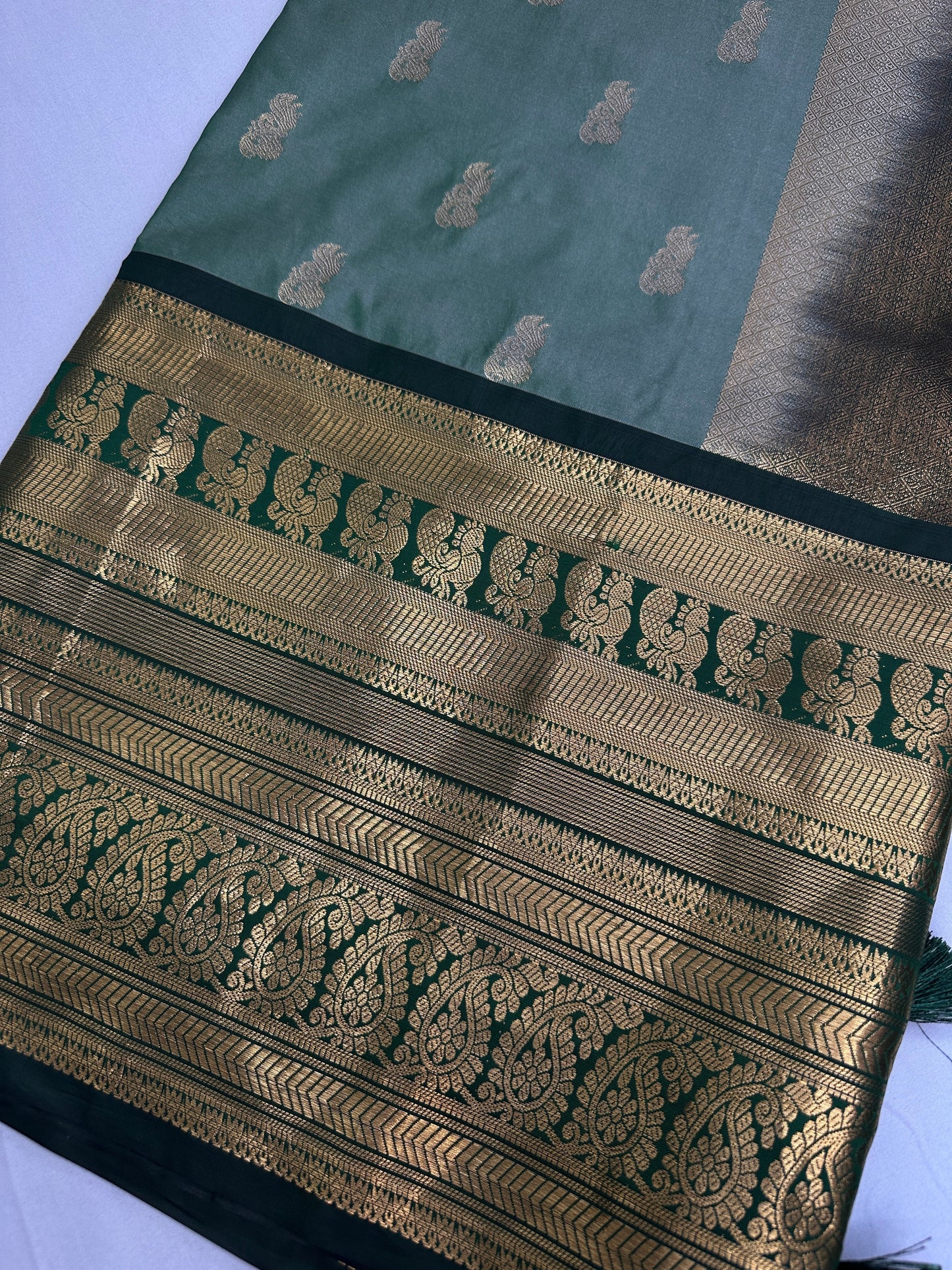 Mangalgiri Pattu Green Soft Silk Saree