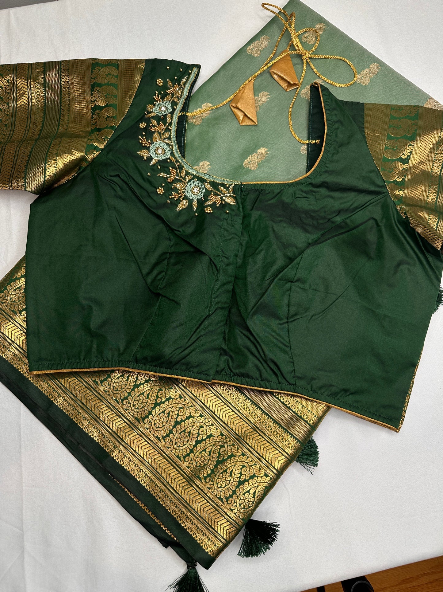 Mangalgiri Pattu Green Soft Silk Saree