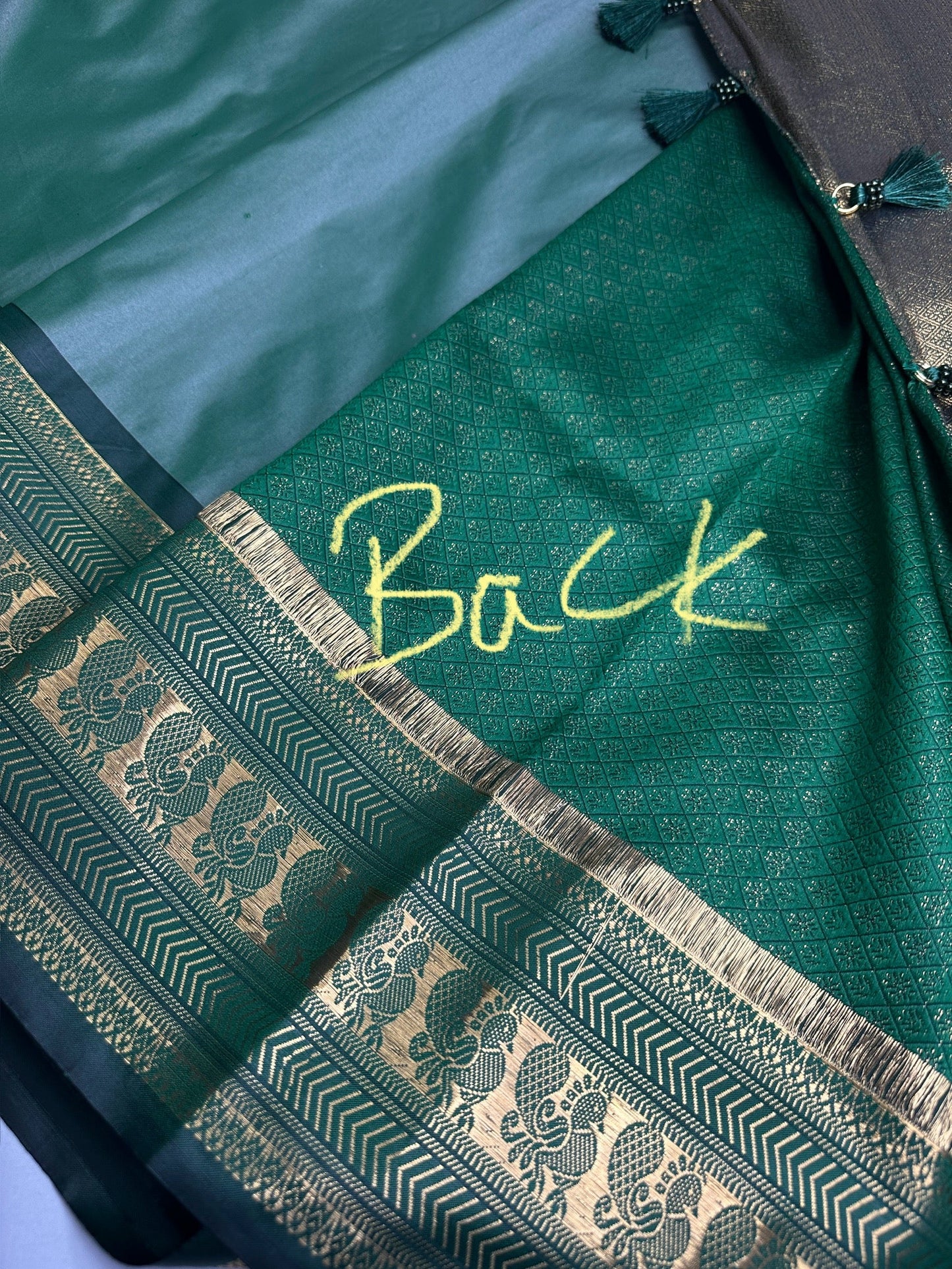 Mangalgiri Pattu Green Soft Silk Saree