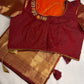 Mangalgiri Pattu Orange Red Soft Silk Saree