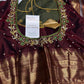 Mangalgiri Pattu Green Red Soft Silk Saree
