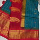 Gadwal Pattu Blue Pink Soft Silk Saree