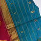 Gadwal Pattu Blue Pink Soft Silk Saree