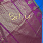 Gadwal Pattu Blue Pink Soft Silk Saree