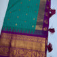 Gadwal Pattu Green Magenta Soft Silk Saree