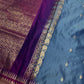 Gadwal Pattu Grey Magenta Soft Silk Saree