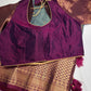 Gadwal Pattu Grey Magenta Soft Silk Saree