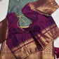 Gadwal Pattu Grey Magenta Soft Silk Saree