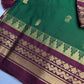 Gadwal Pattu Green Maroon Soft Silk Saree
