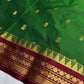 Gadwal Pattu Green Maroon Soft Silk Saree