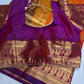 Mangalgiri Pattu Orange Purple Soft Silk Saree