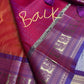 Mangalgiri Pattu Orange Purple Soft Silk Saree