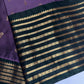 Mangalgiri Pattu Purple Green Soft Silk Saree