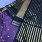 Mangalgiri Pattu Purple Green Soft Silk Saree