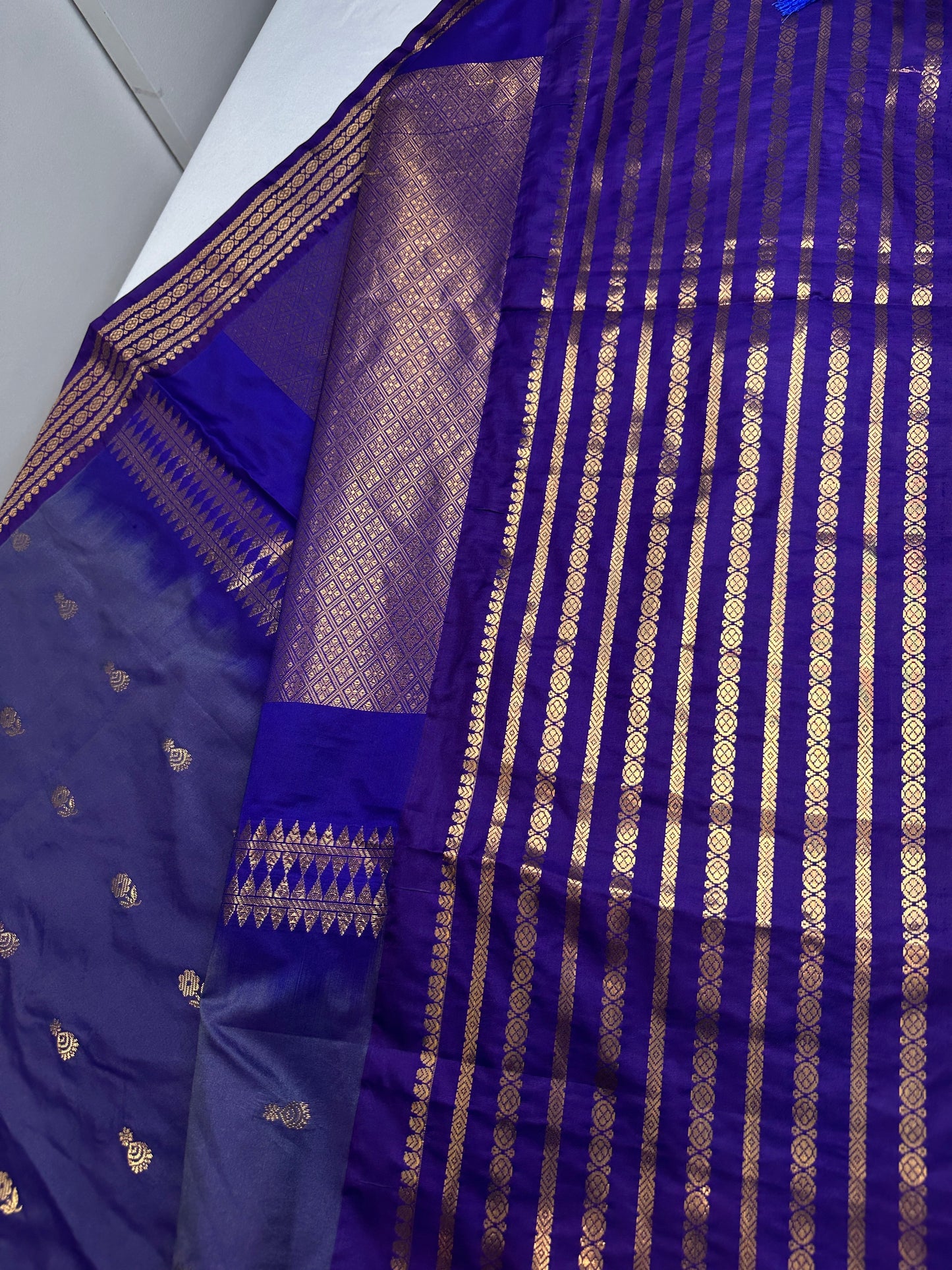 Mangalgiri Pattu Blue Soft Silk Saree