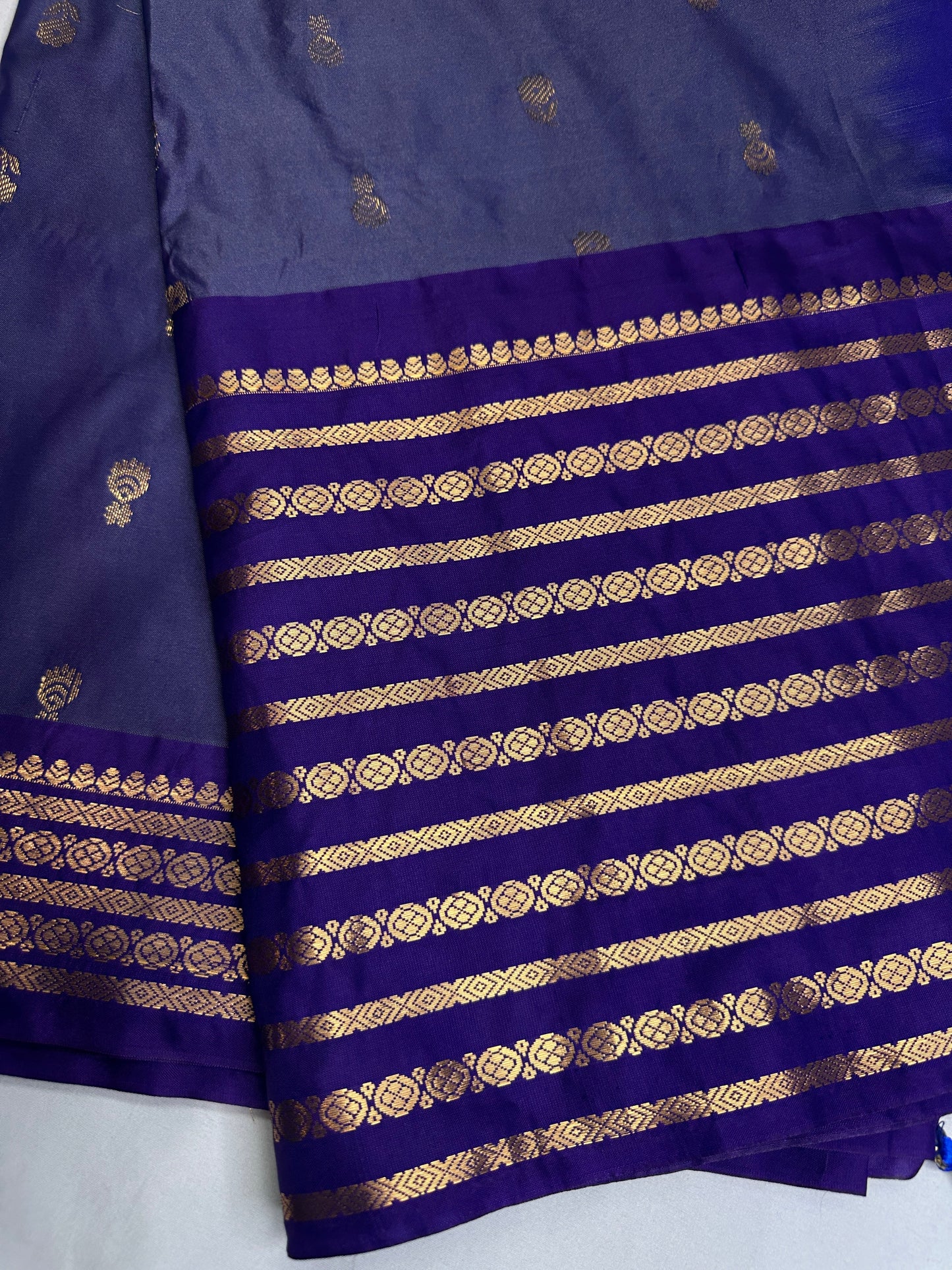 Mangalgiri Pattu Blue Soft Silk Saree