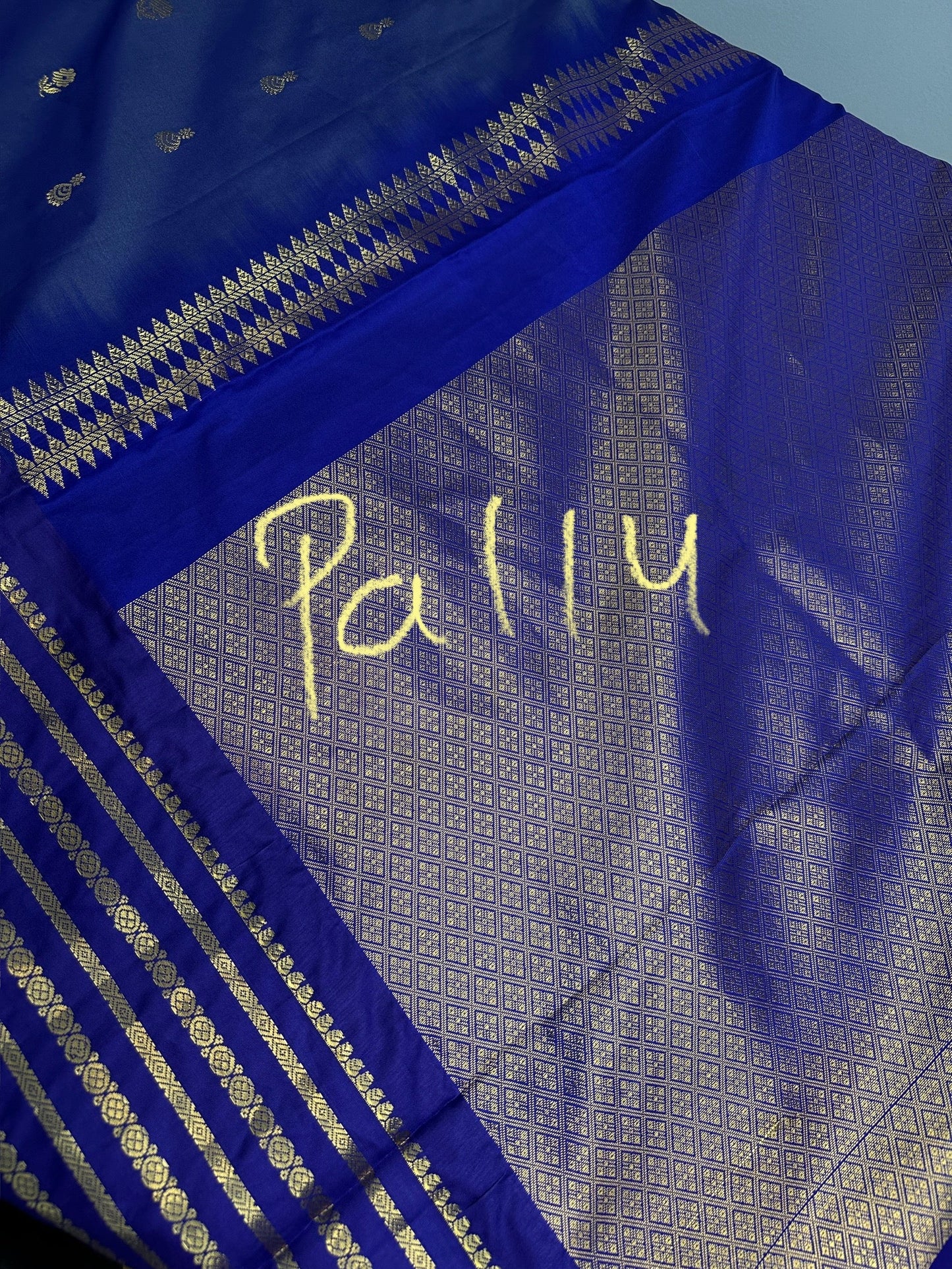 Mangalgiri Pattu Blue Soft Silk Saree