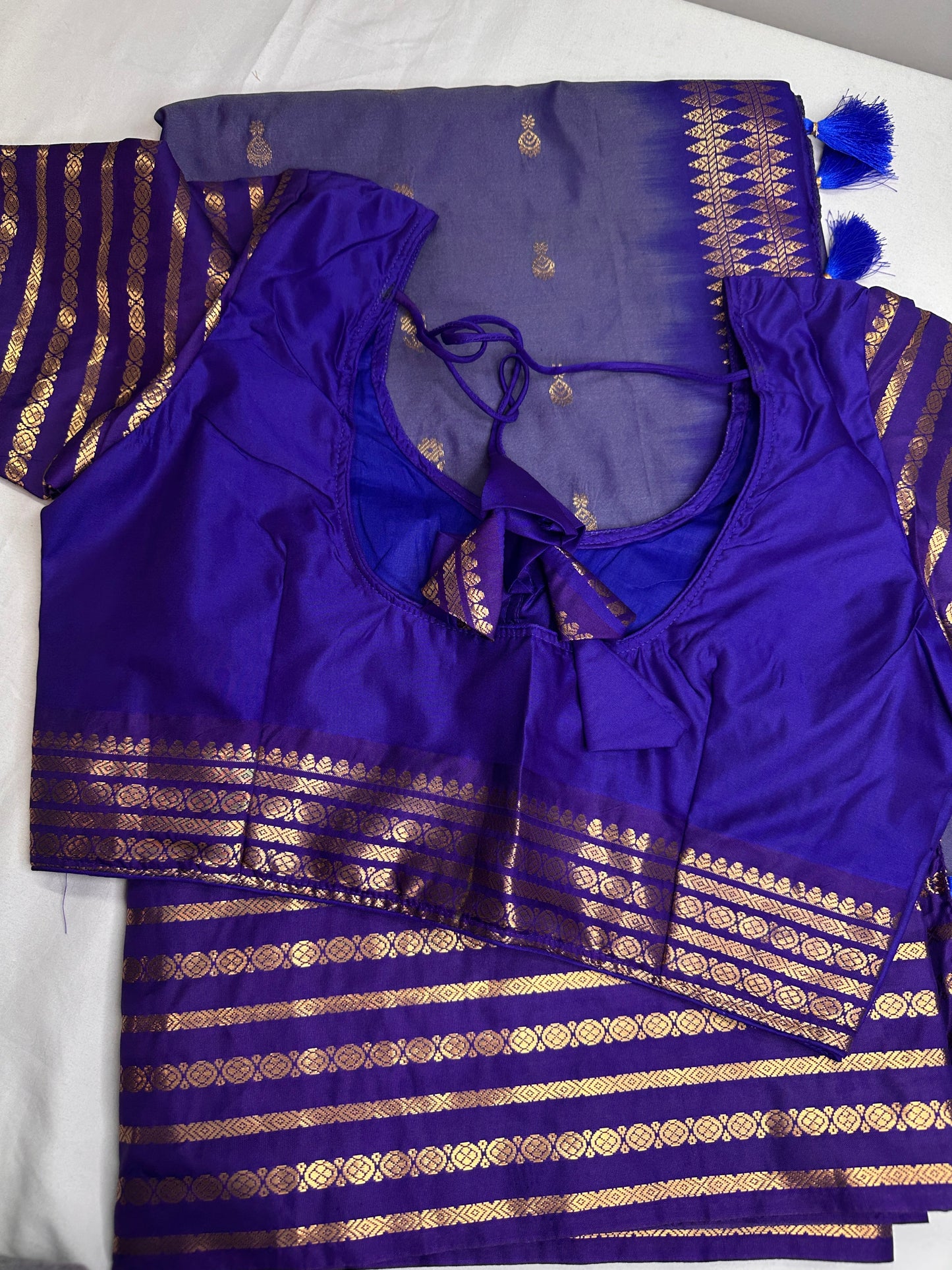 Mangalgiri Pattu Blue Soft Silk Saree