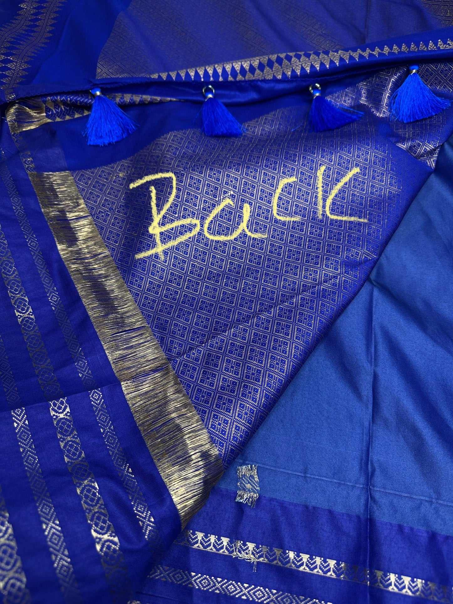 Mangalgiri Pattu Blue Soft Silk Saree