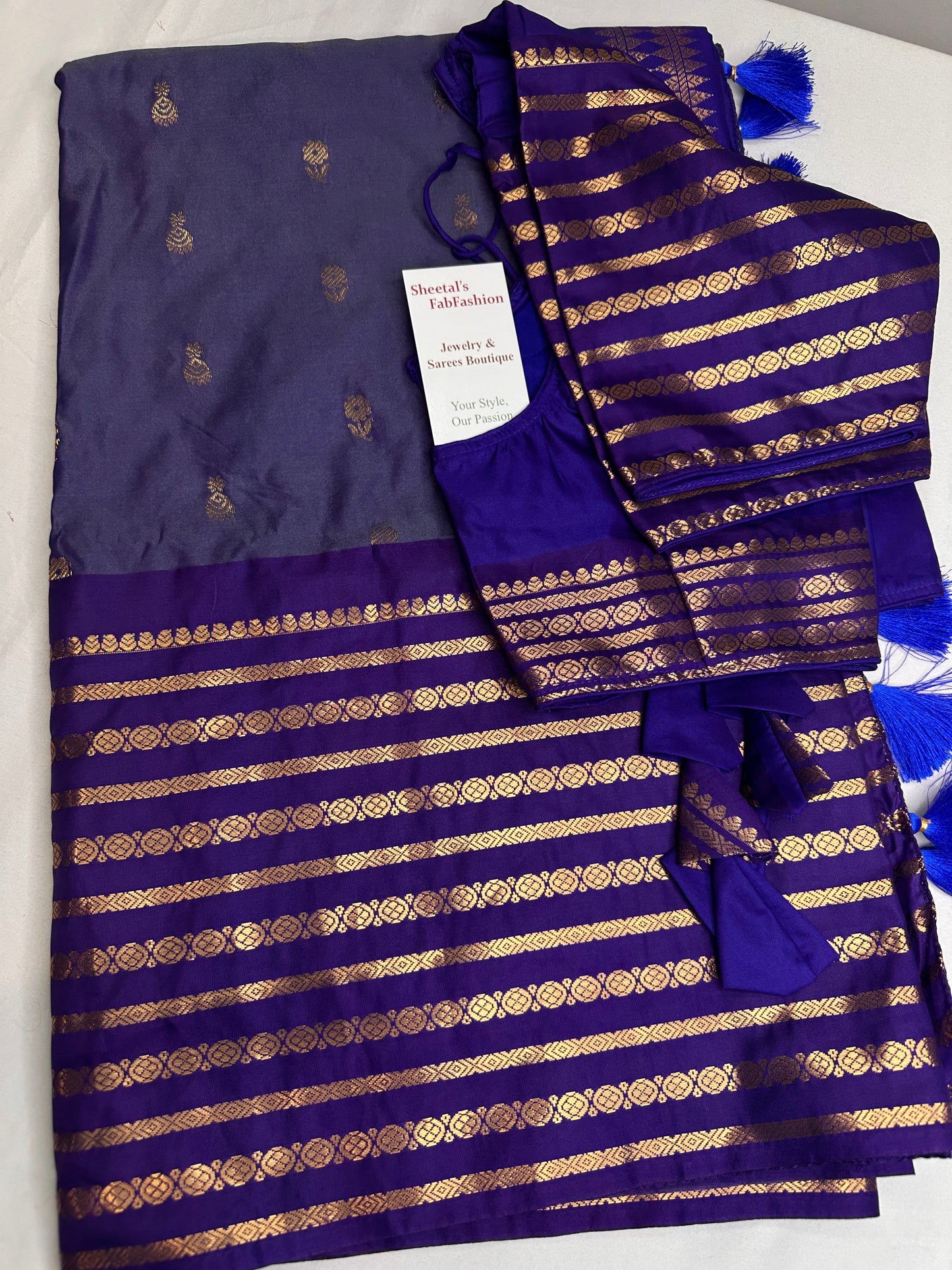 Mangalgiri Pattu Blue Soft Silk Saree