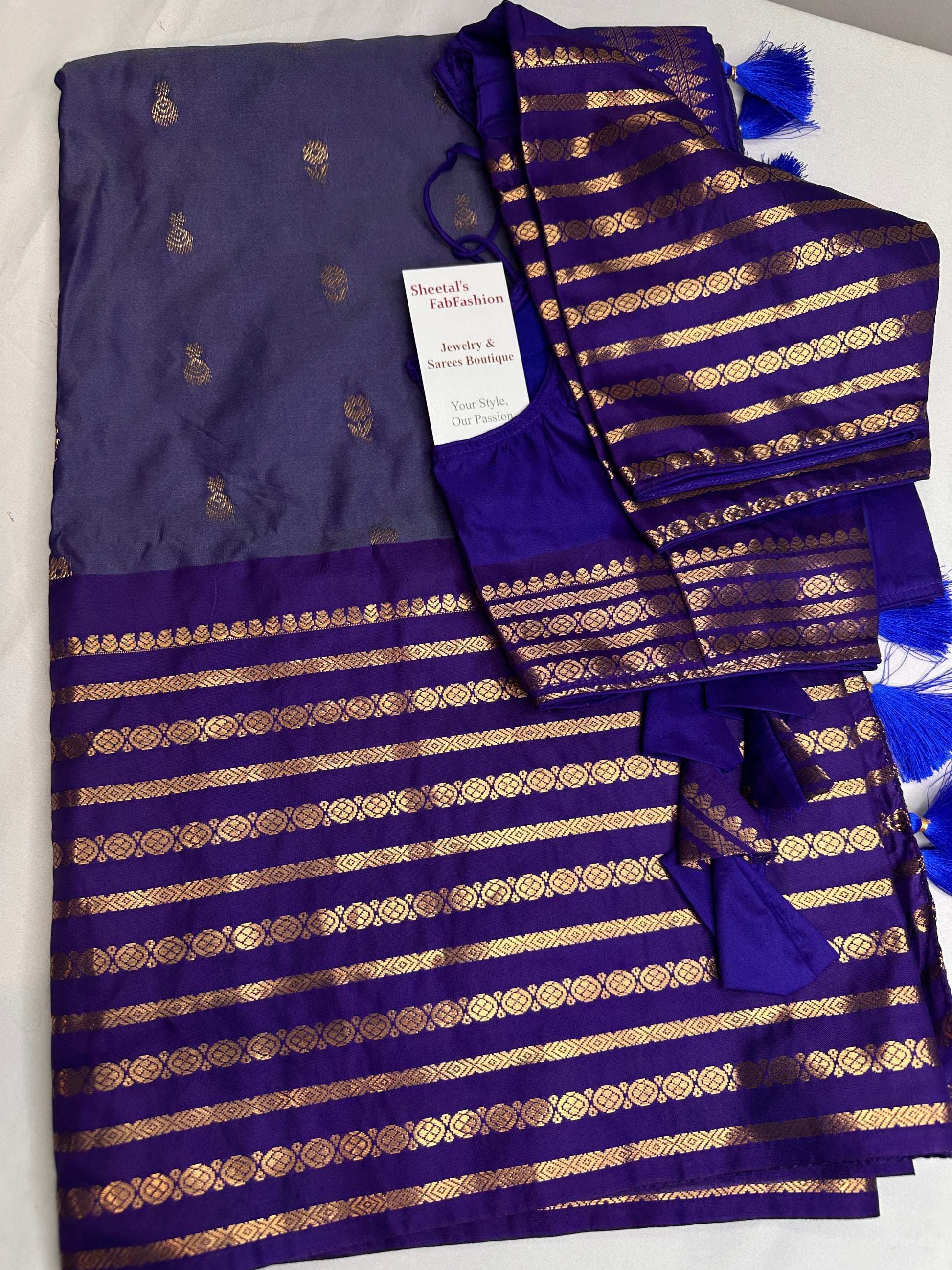 Mangalgiri Pattu Blue Soft Silk Saree