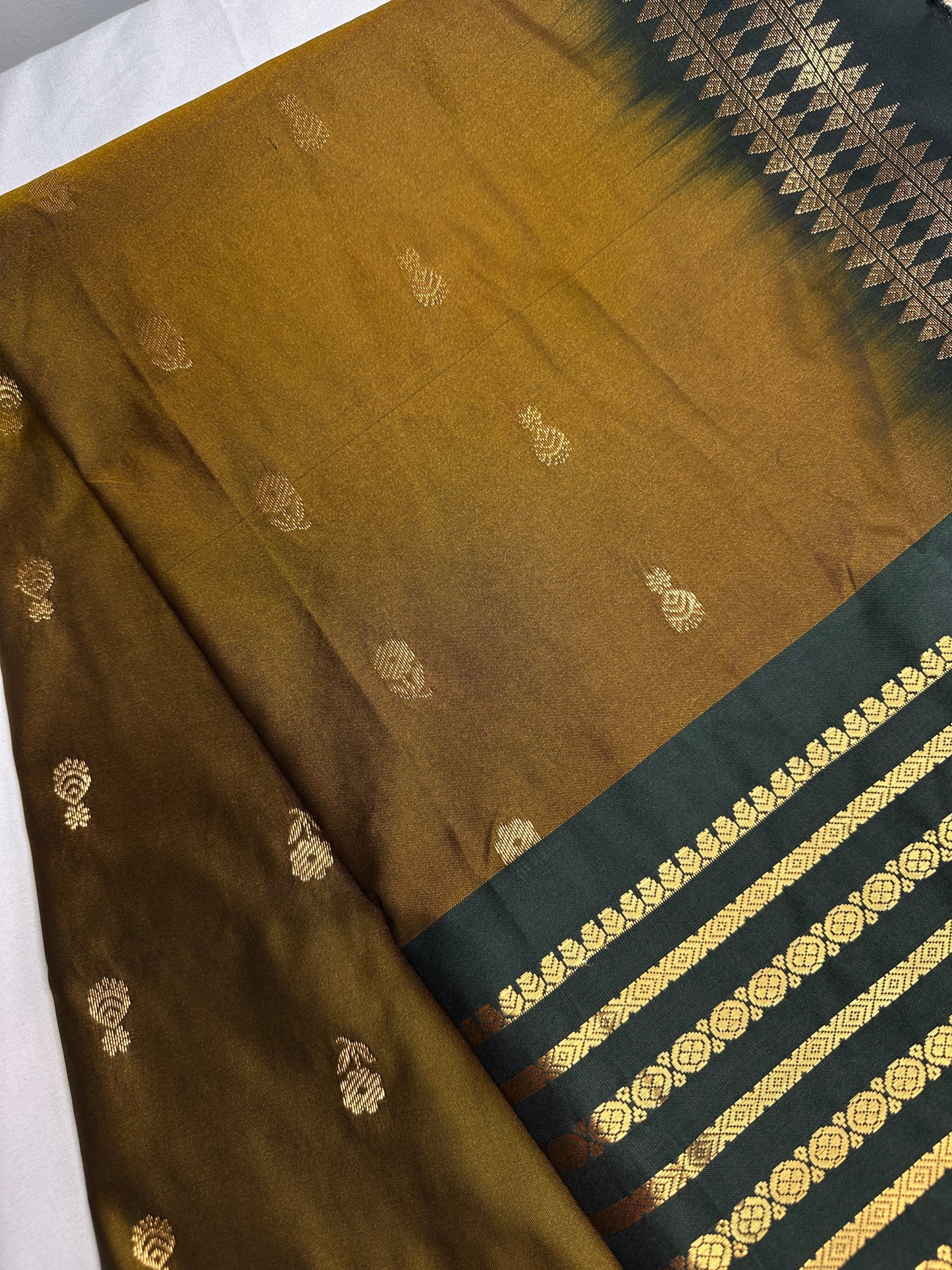 Mangalgiri Pattu Green Soft Silk Saree