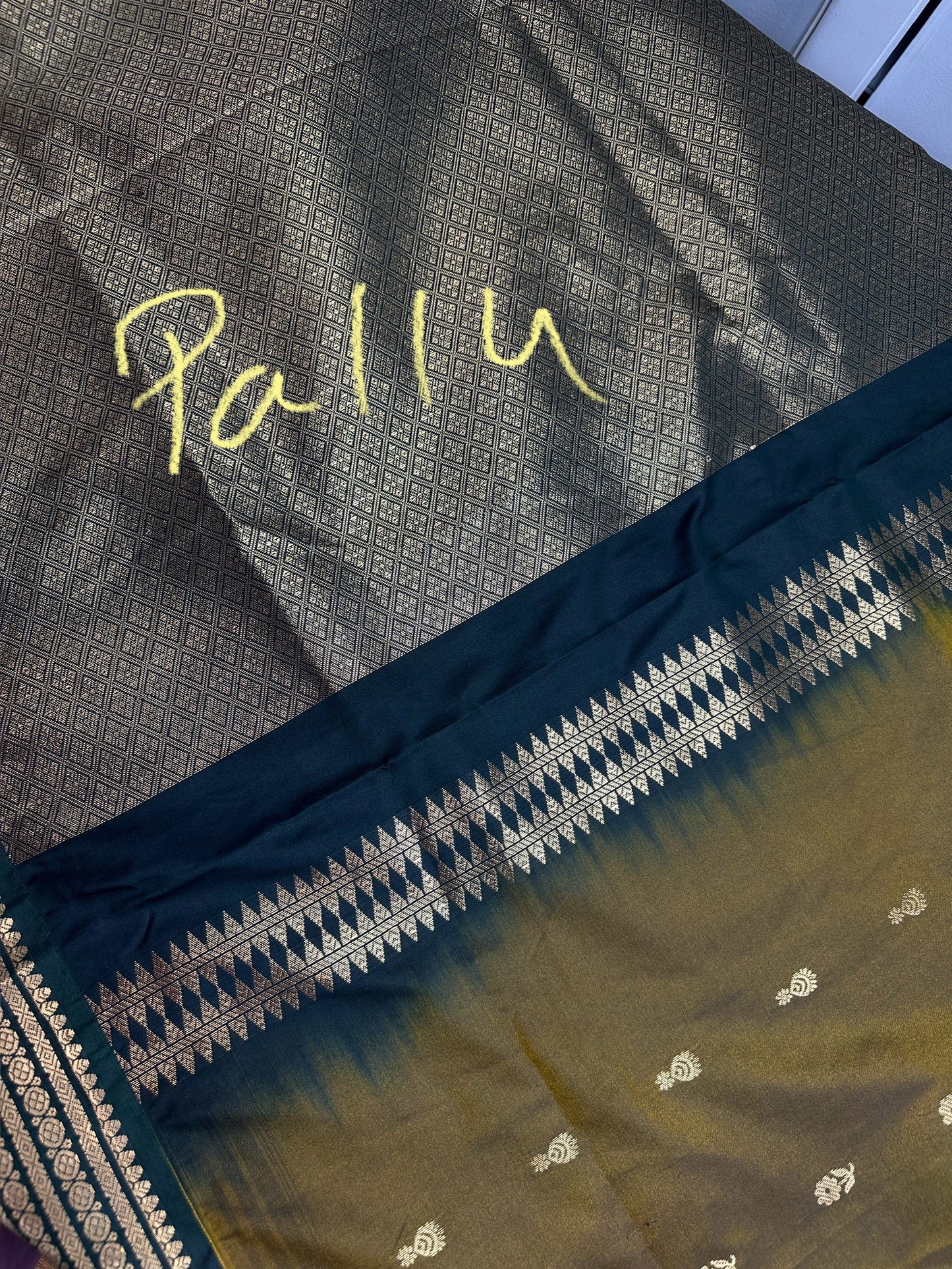Mangalgiri Pattu Green Soft Silk Saree