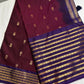 Mangalgiri Pattu Wine Purple Soft Silk Saree