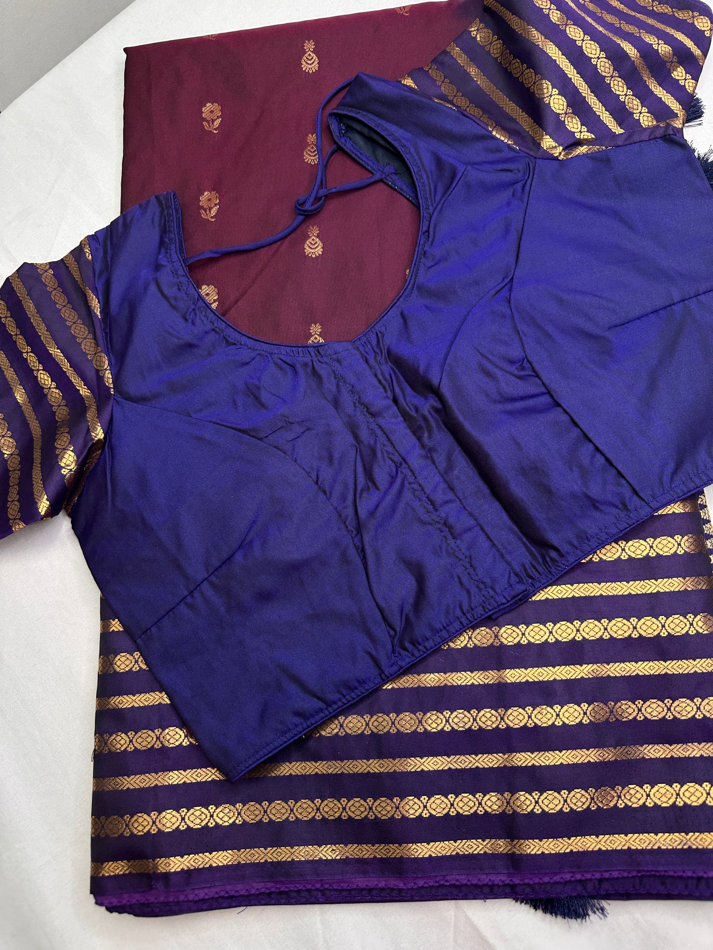 Mangalgiri Pattu Wine Purple Soft Silk Saree