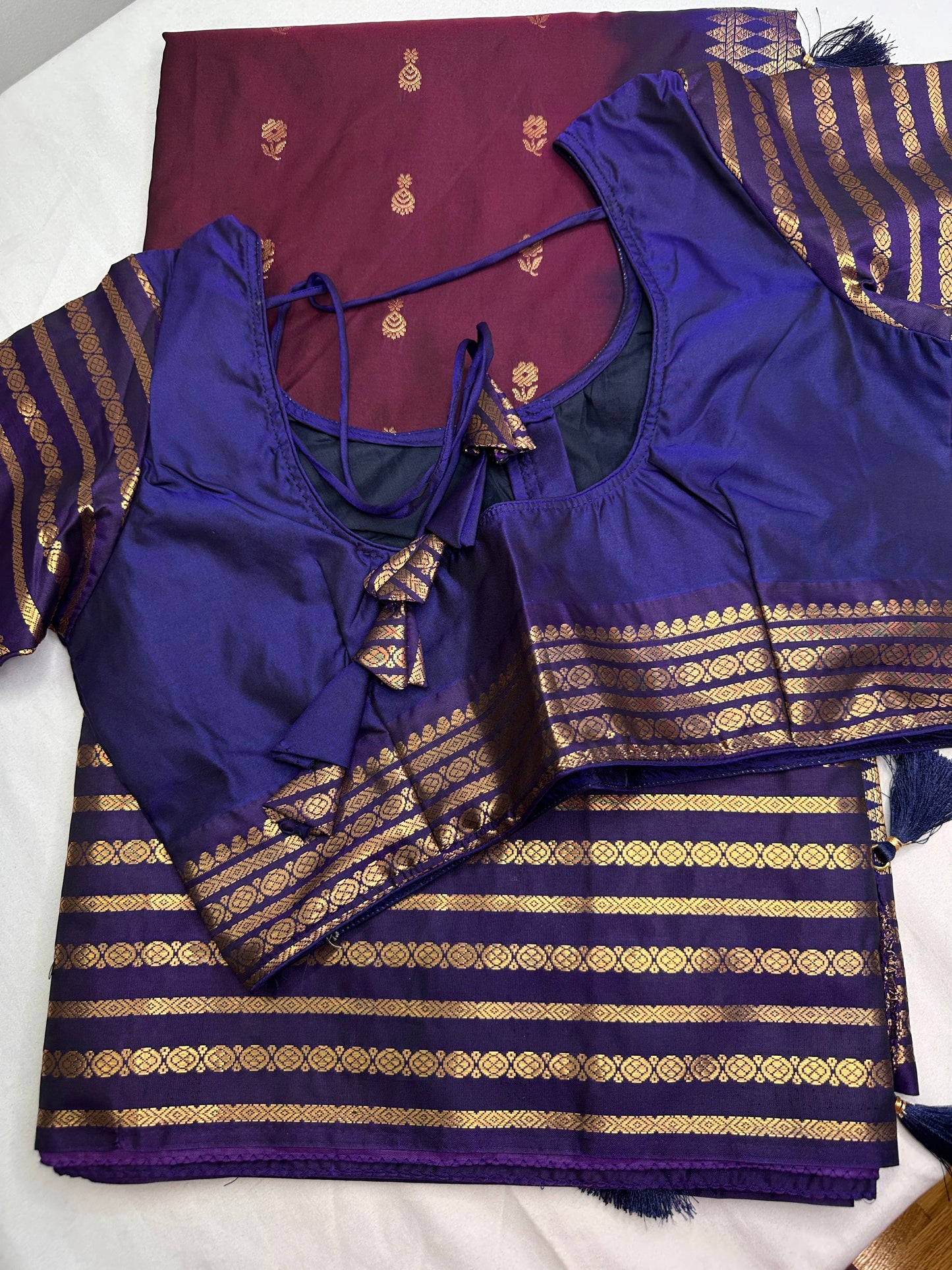 Mangalgiri Pattu Wine Purple Soft Silk Saree