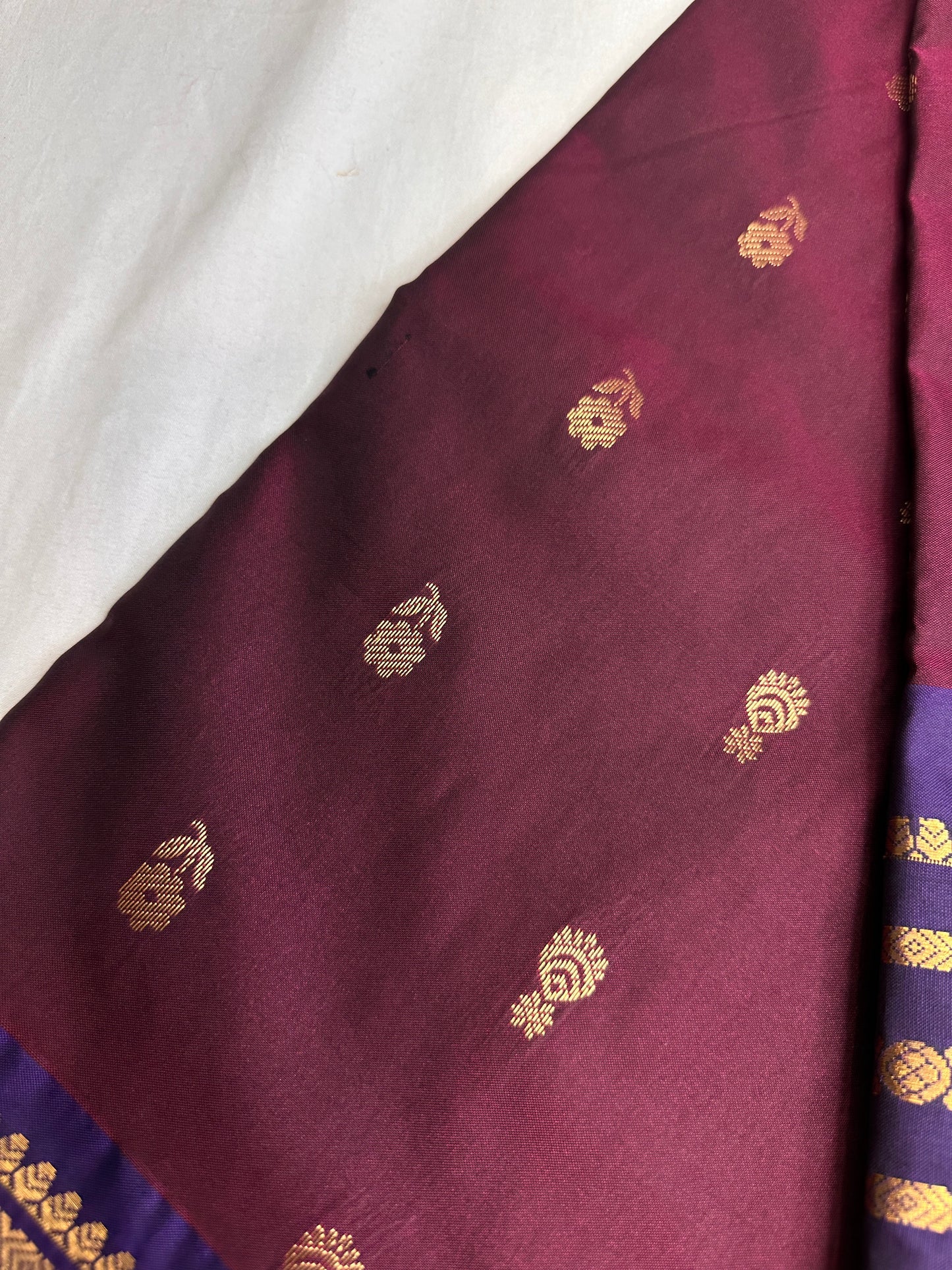 Mangalgiri Pattu Wine Purple Soft Silk Saree