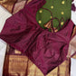 Mangalgiri Pattu Elephant Peacock Border Green Silk Saree