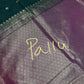 Mangalgiri Pattu Elephant Peacock Border Green Silk Saree