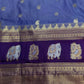 Mangalgiri Pattu Elephant Peacock Border LavenderSilk Saree