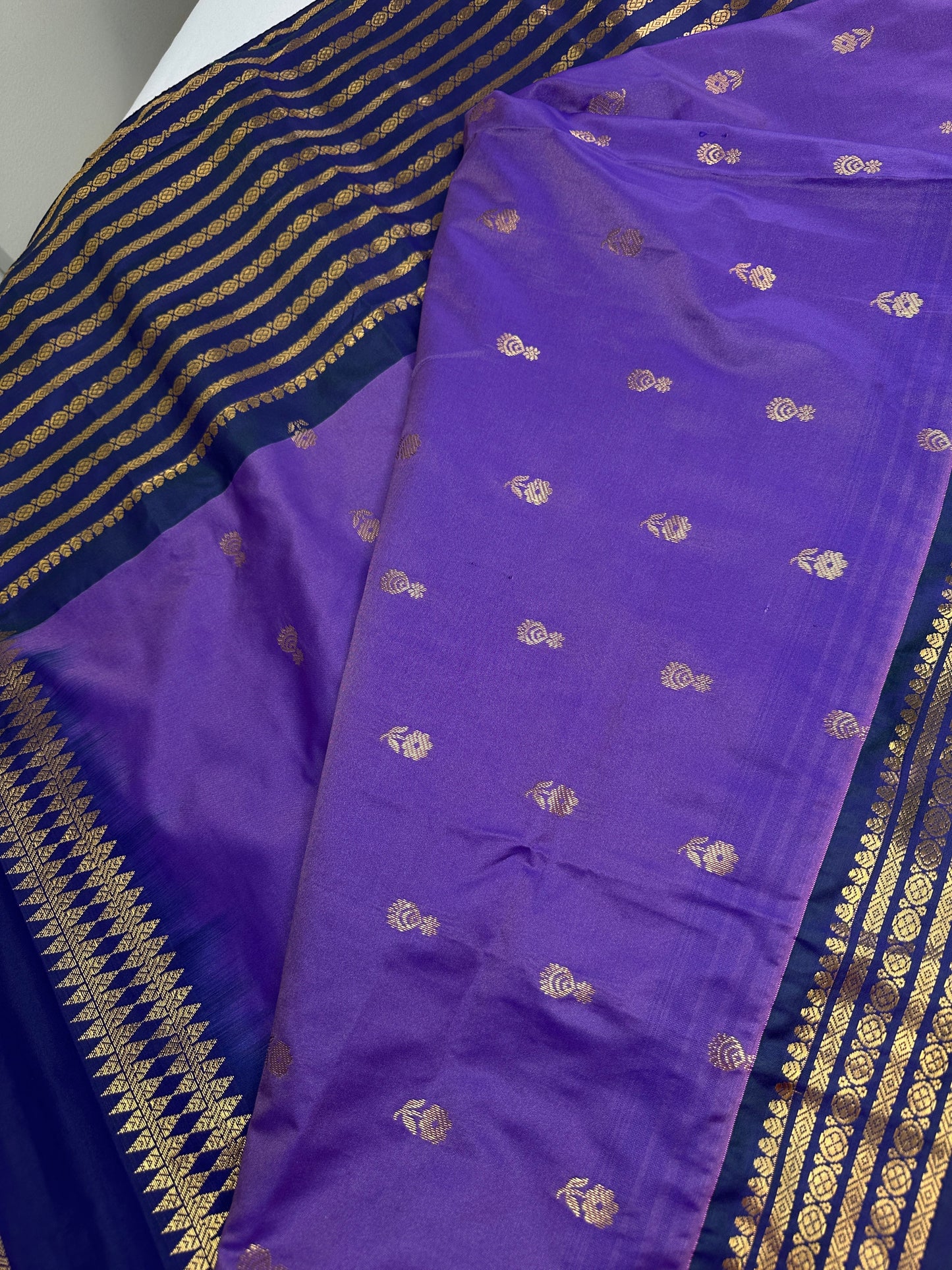 Mangalgiri Pattu Purple Soft Silk Saree