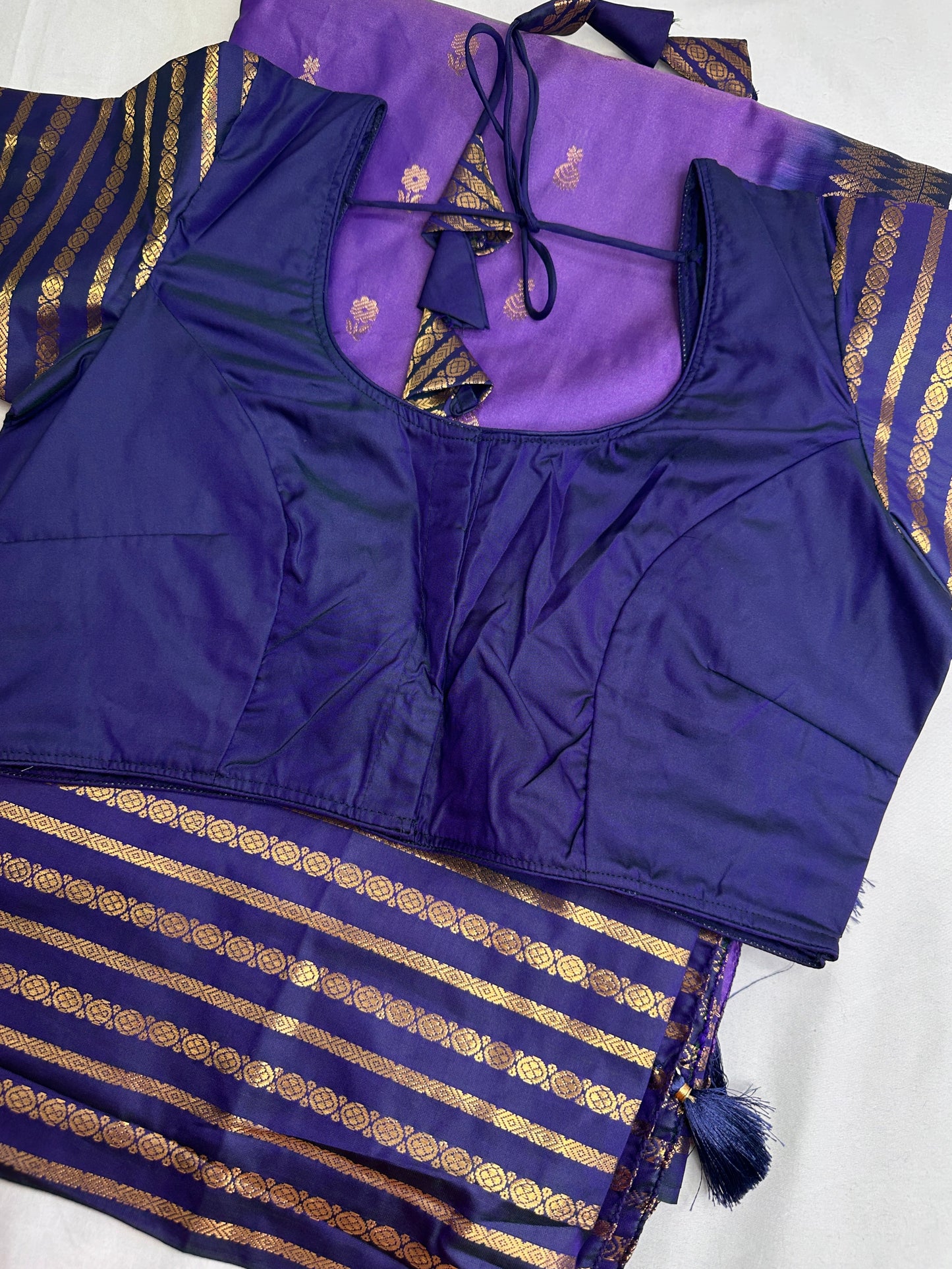 Mangalgiri Pattu Purple Soft Silk Saree