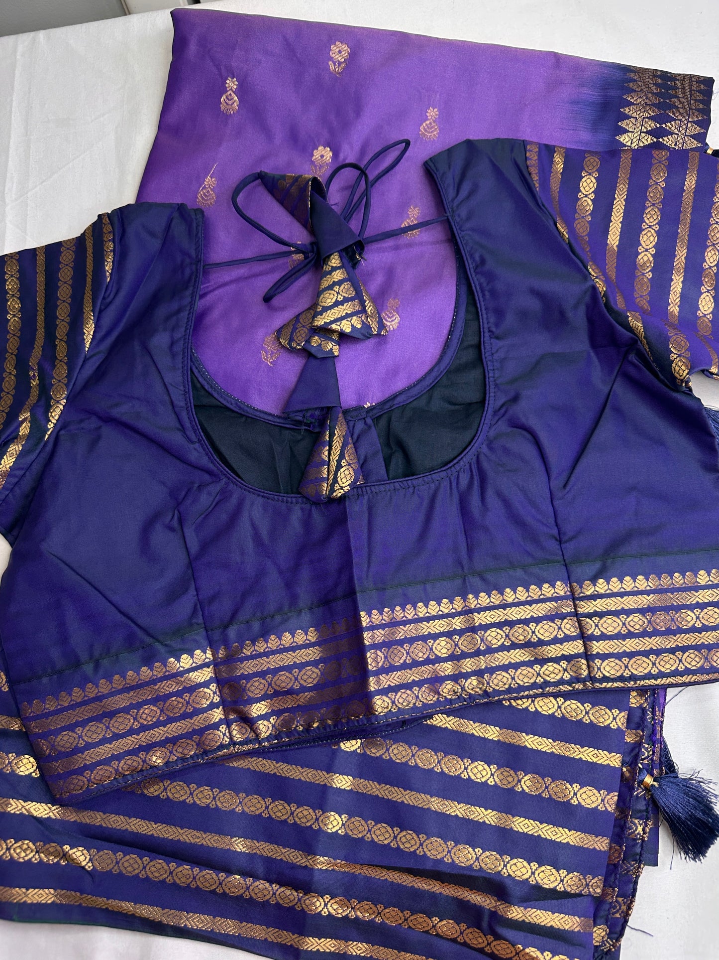 Mangalgiri Pattu Purple Soft Silk Saree