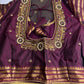Mangalgiri Pattu Brown Maroon Soft Silk Saree