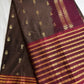 Mangalgiri Pattu Brown Maroon Soft Silk Saree