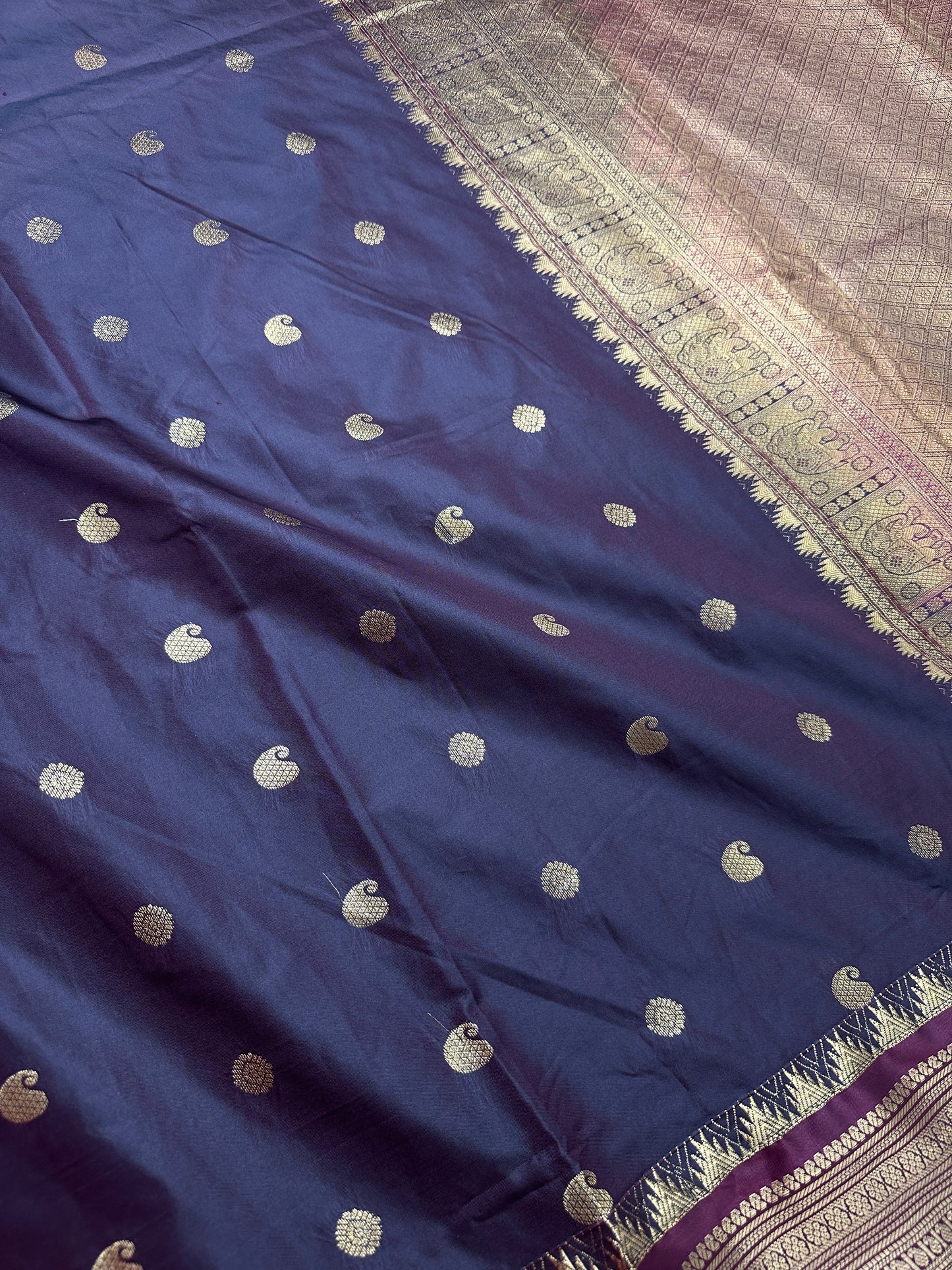 Mangalgiri Pattu Plum Red Silk Saree