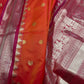 Mangalgiri Pattu Orange Pink Silk Saree
