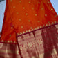 Mangalgiri Pattu Orange Pink Silk Saree